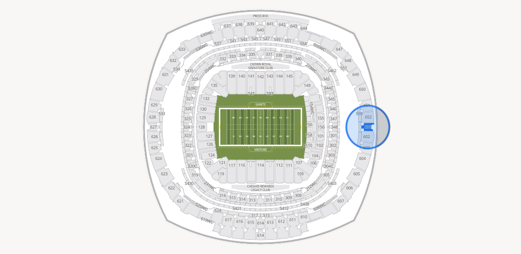 Caesars Superdome Seating Chart