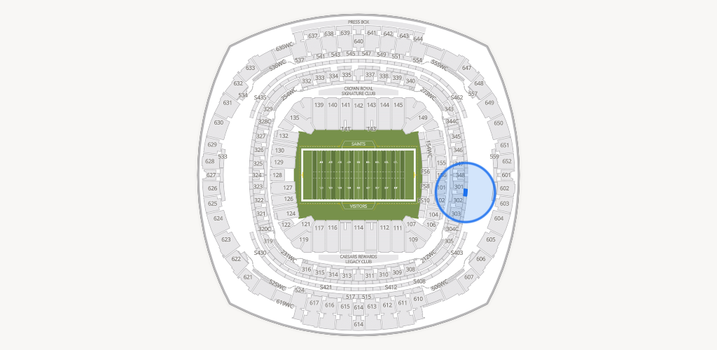 Caesars Superdome Seating Chart