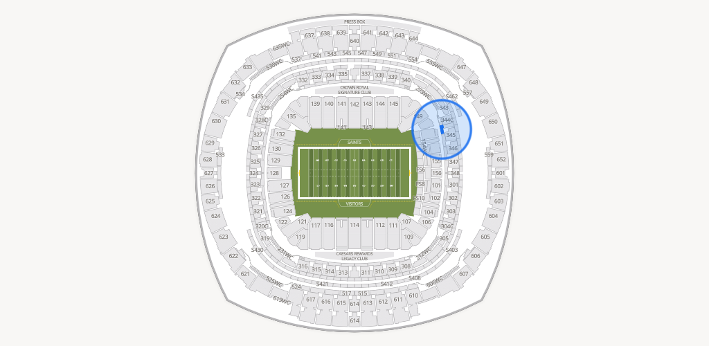 Caesars Superdome Seating Chart