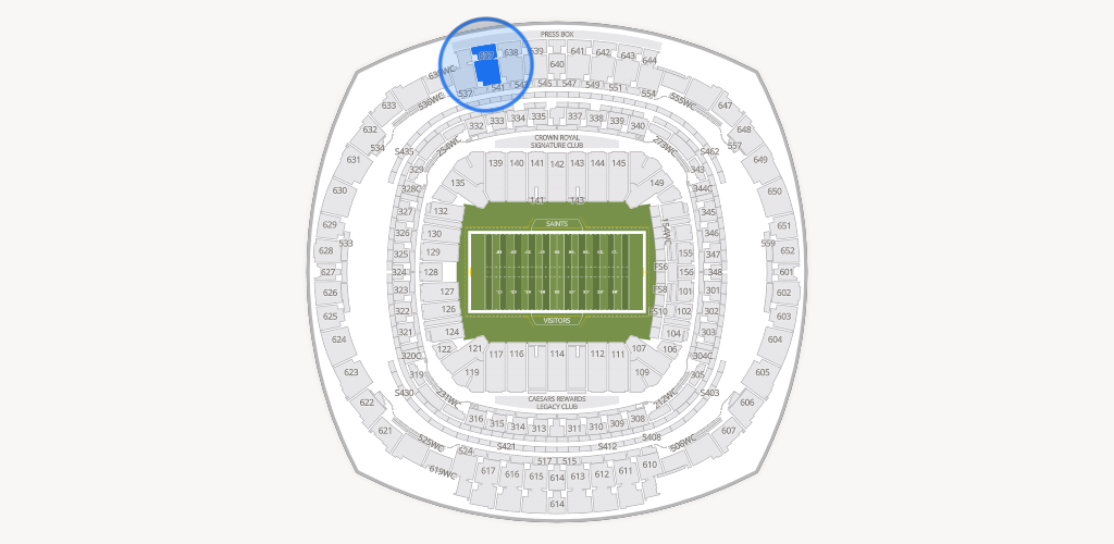 Caesars Superdome Seating Chart