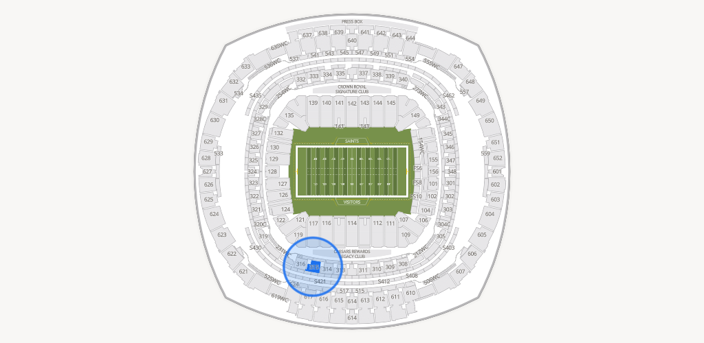 Caesars Superdome Seating Chart