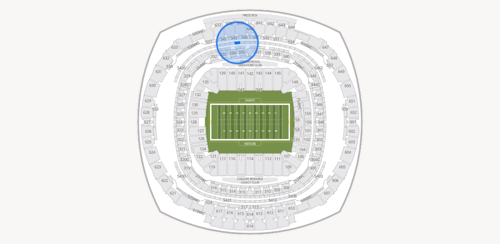 Caesars Superdome Seating Chart