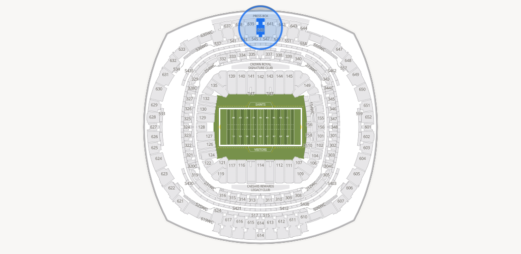Caesars Superdome Seating Chart