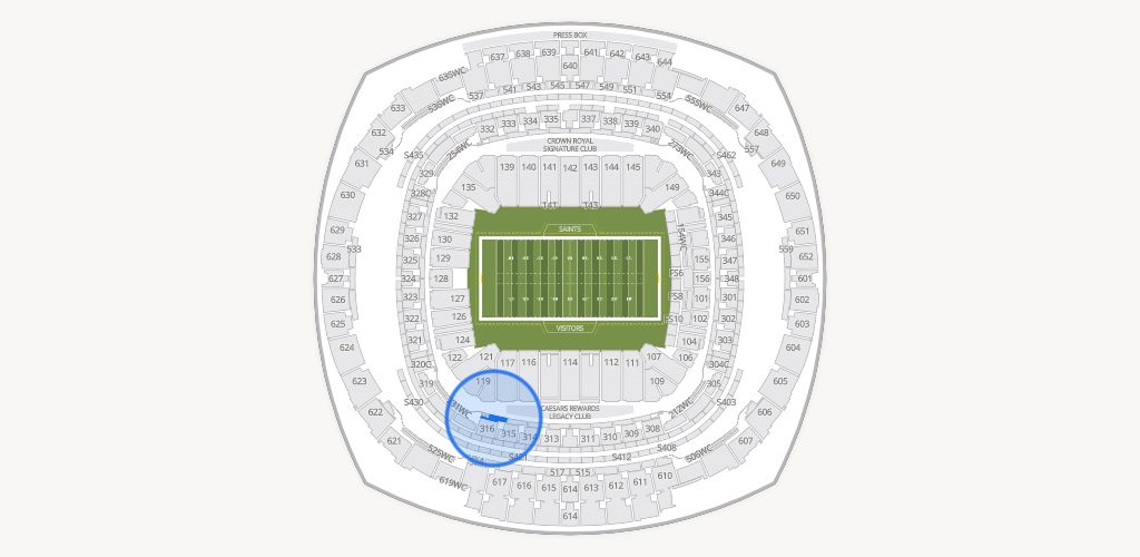 Caesars Superdome Seating Chart