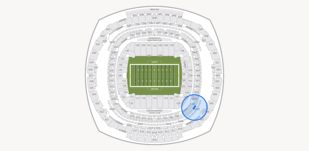Caesars Superdome Seating Chart