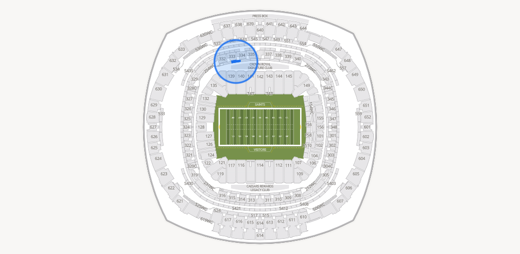 Caesars Superdome Seating Chart
