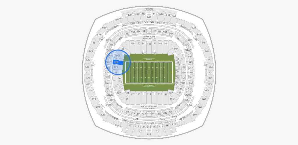 Caesars Superdome Seating Chart