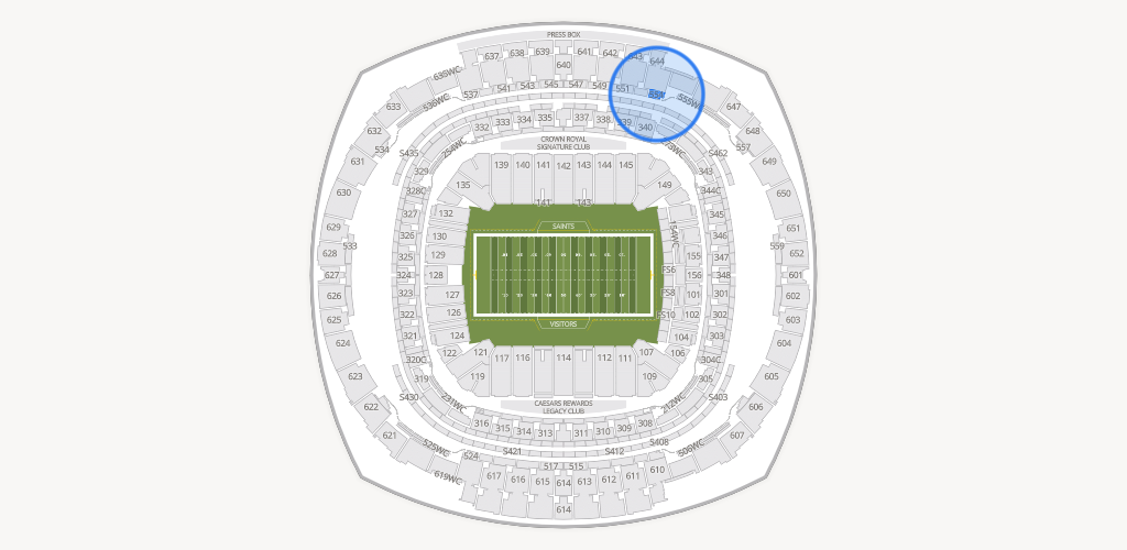 Caesars Superdome Seating Chart