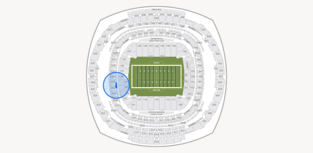 Caesars Superdome Seating Chart