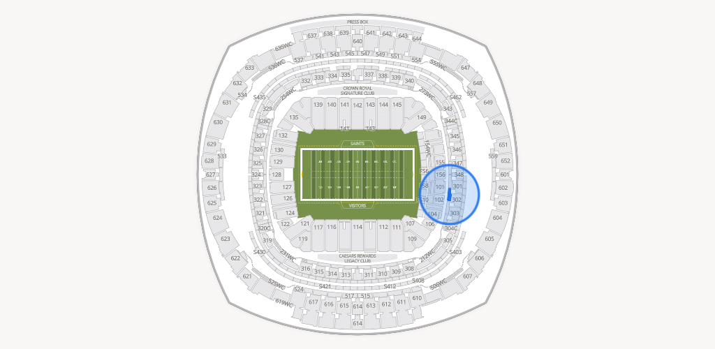 Caesars Superdome Seating Chart