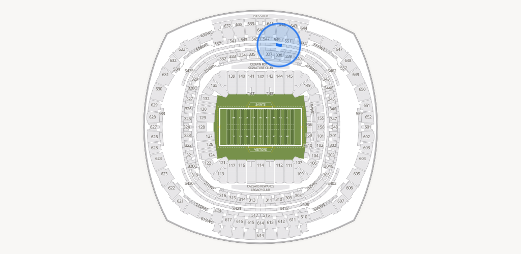 Caesars Superdome Seating Chart
