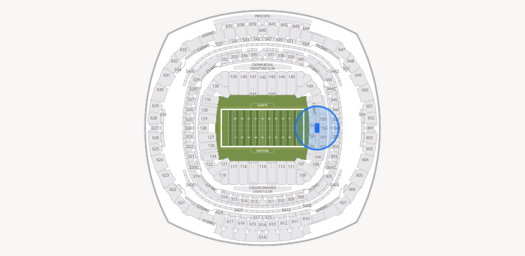 Caesars Superdome Seating Chart