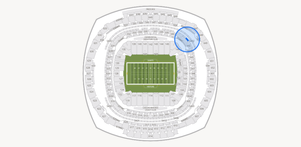 Caesars Superdome Seating Chart