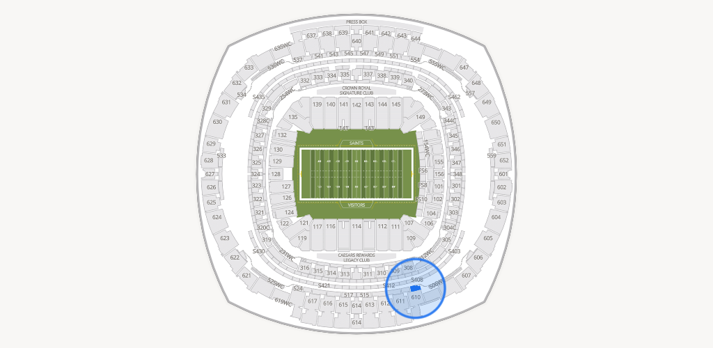 Caesars Superdome Seating Chart
