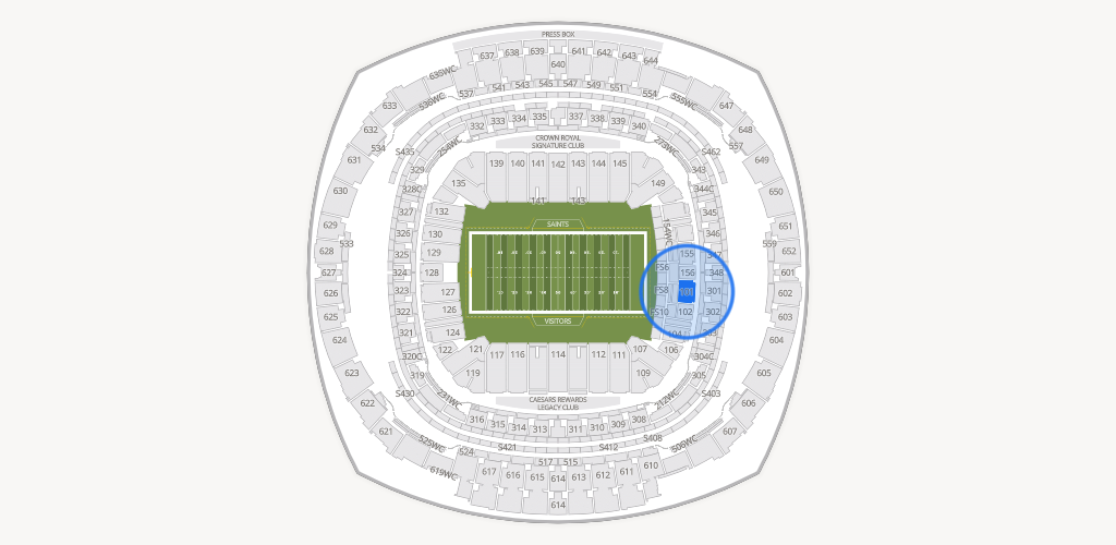 Caesars Superdome Seating Chart