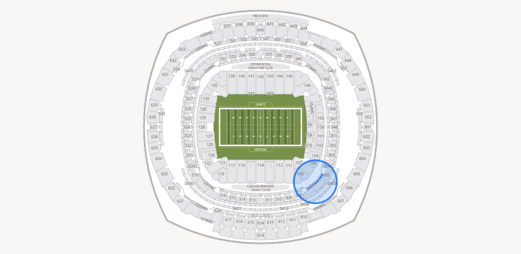 Caesars Superdome Seating Chart