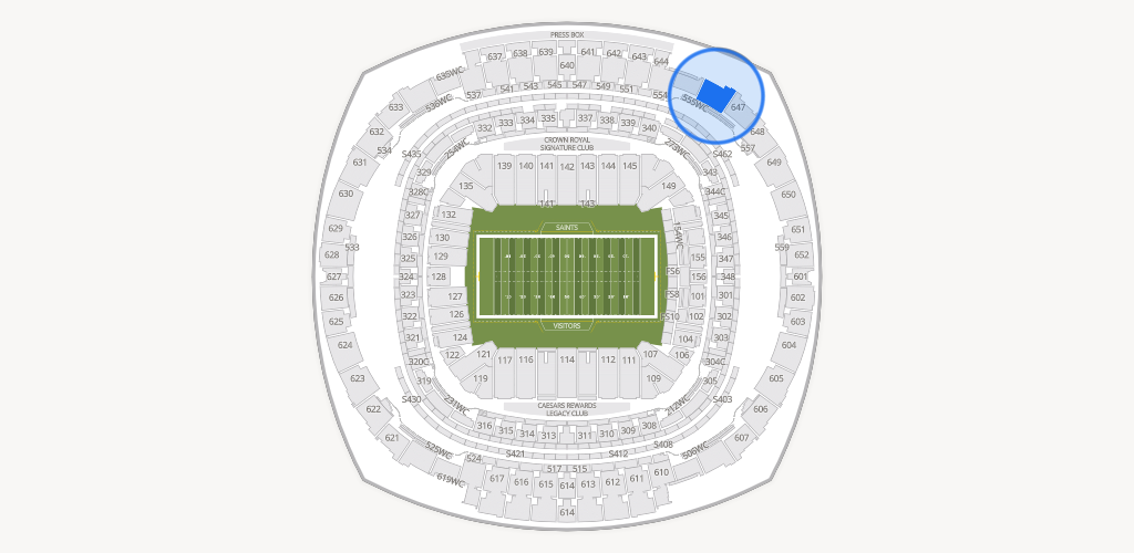 Caesars Superdome Seating Chart