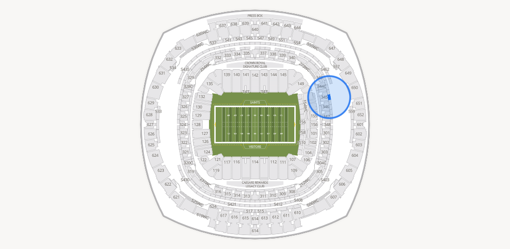 Caesars Superdome Seating Chart