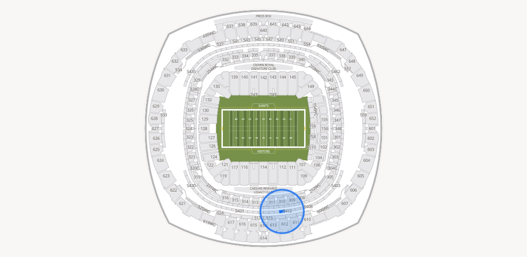Caesars Superdome Seating Chart