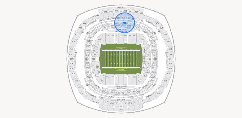 Caesars Superdome Seating Chart