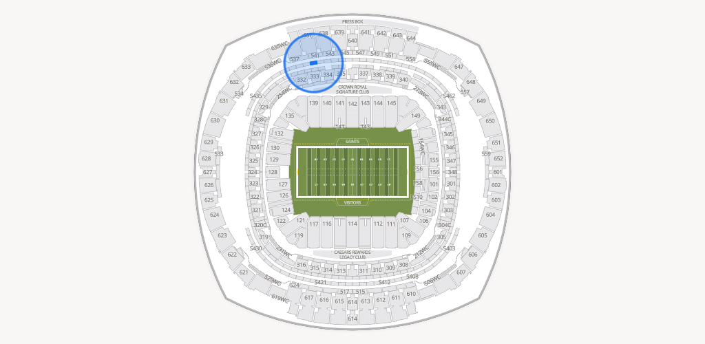 Caesars Superdome Seating Chart