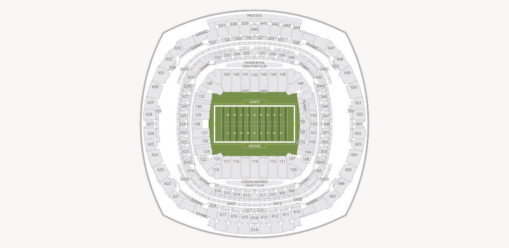 Caesars Superdome Seating Chart
