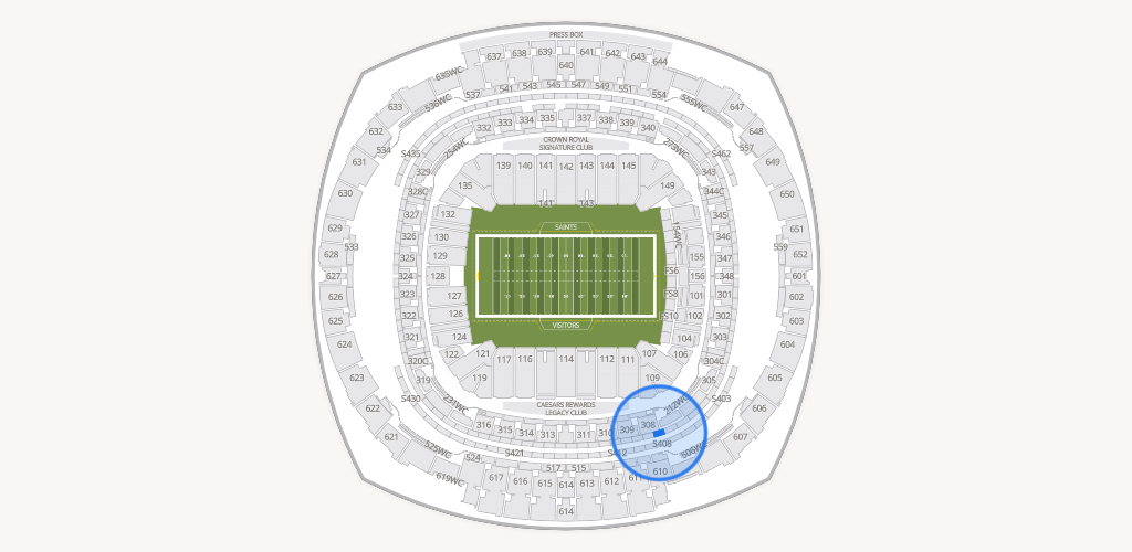 Caesars Superdome Seating Chart