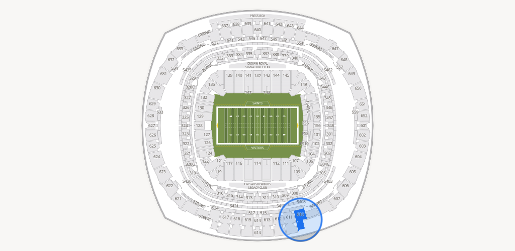 Caesars Superdome Seating Chart