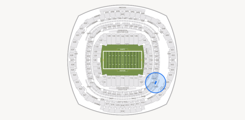 Caesars Superdome Seating Chart