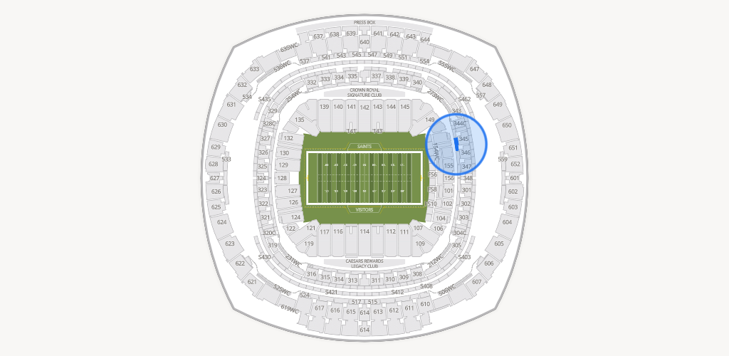 Caesars Superdome Seating Chart