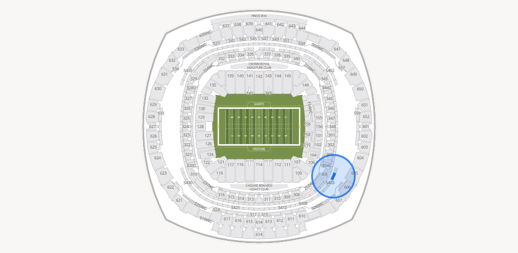Caesars Superdome Seating Chart