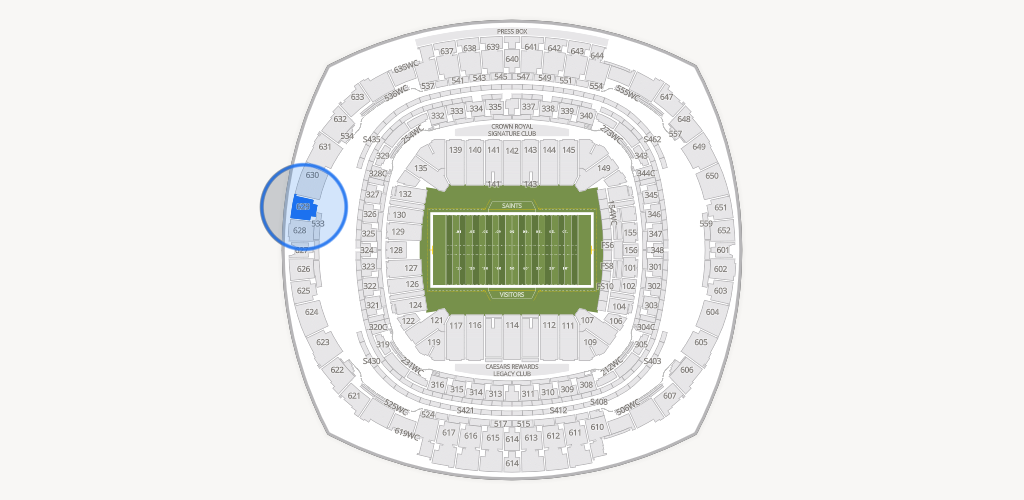Caesars Superdome Seating Chart