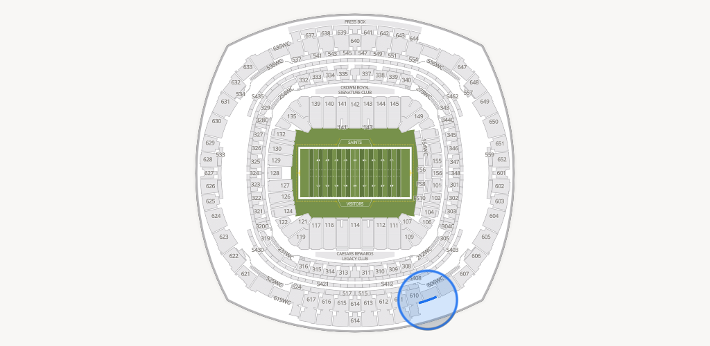 Caesars Superdome Seating Chart