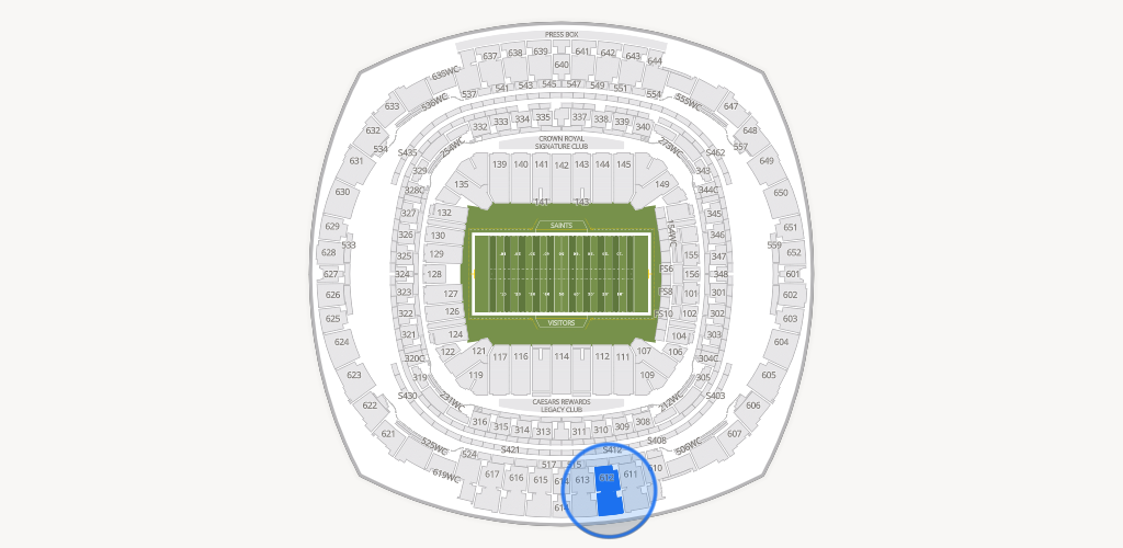 Caesars Superdome Seating Chart