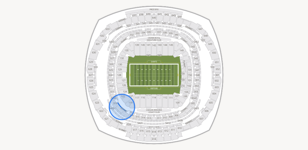 Caesars Superdome Seating Chart