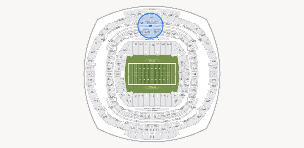 Caesars Superdome Seating Chart