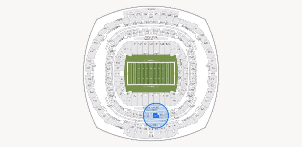 Caesars Superdome Seating Chart