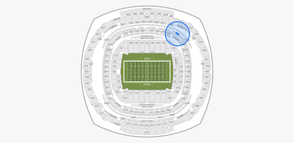 Caesars Superdome Seating Chart