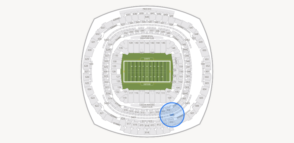 Caesars Superdome Seating Chart