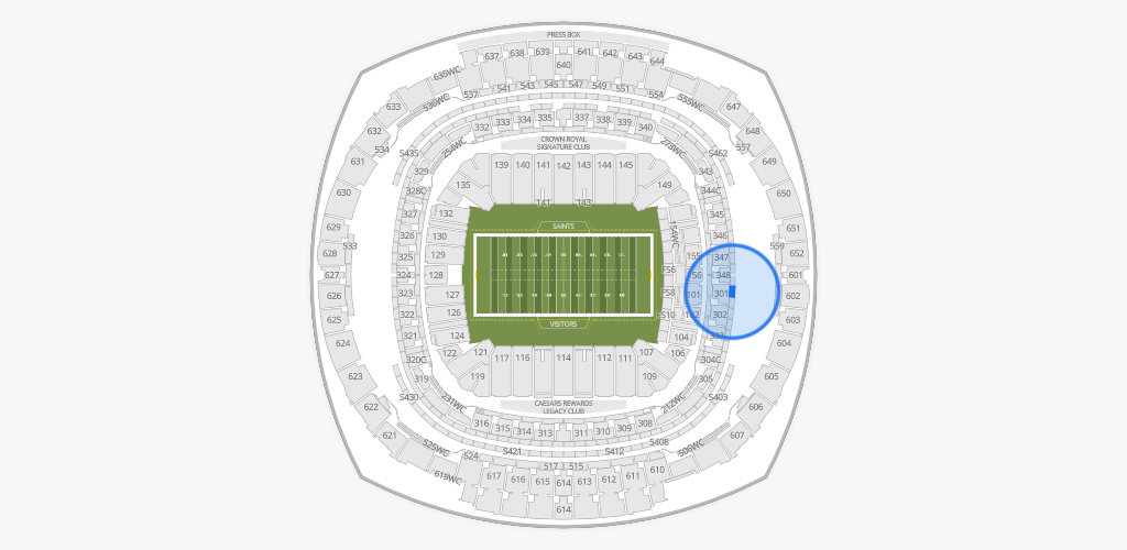 Caesars Superdome Seating Chart