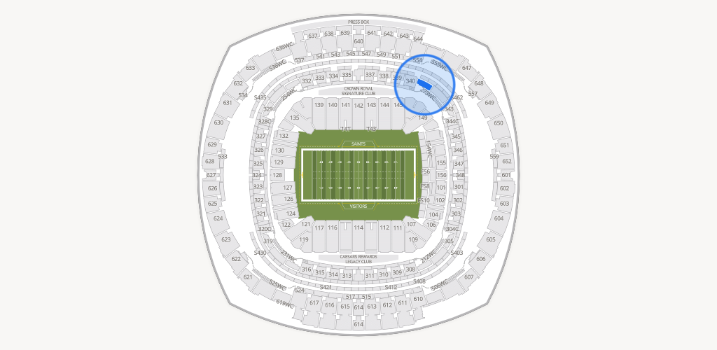 Caesars Superdome Seating Chart
