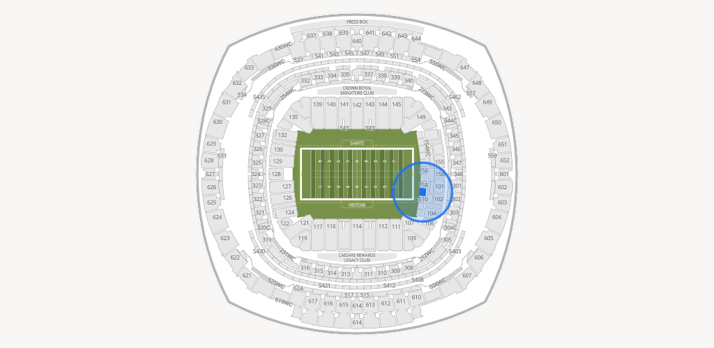 Caesars Superdome Seating Chart