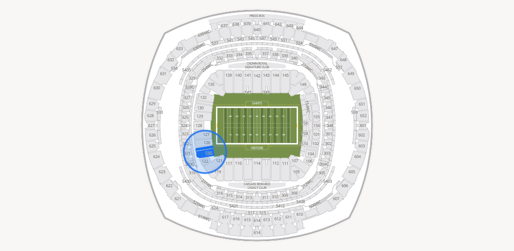 Caesars Superdome Seating Chart