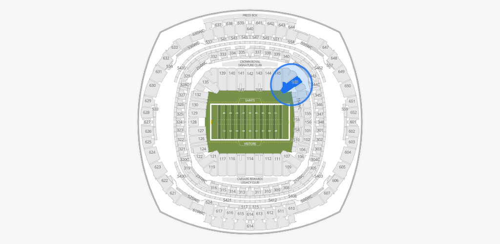Caesars Superdome Seating Chart
