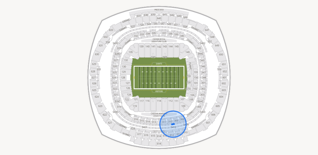 Caesars Superdome Seating Chart