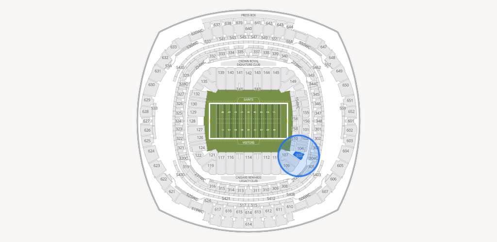 Caesars Superdome Seating Chart
