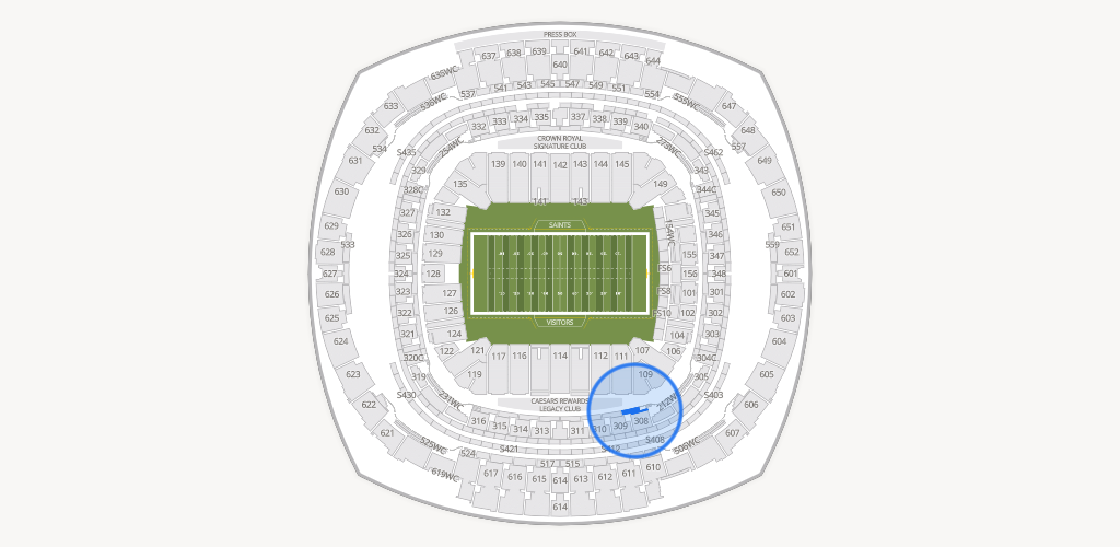 Caesars Superdome Seating Chart