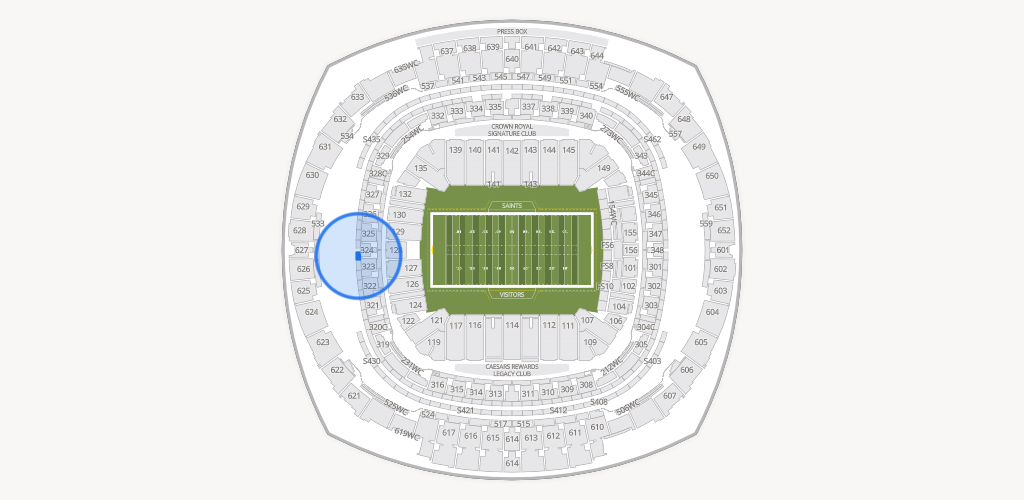 Caesars Superdome Seating Chart