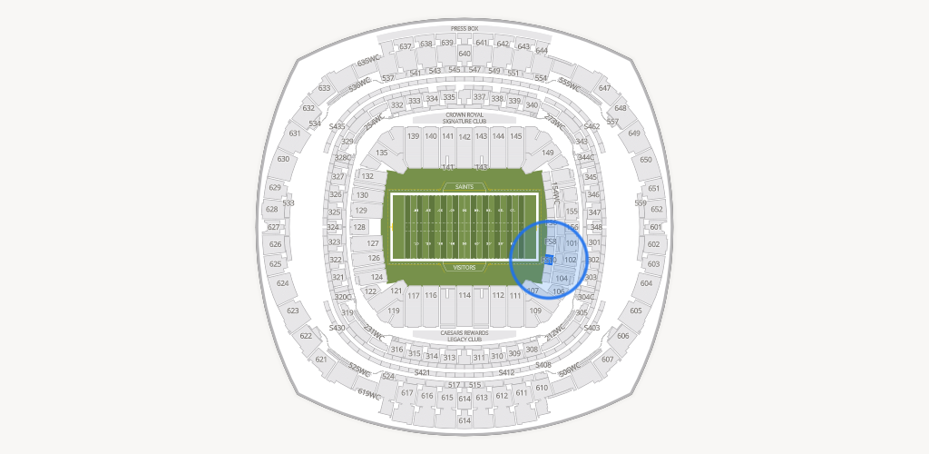 Caesars Superdome Seating Chart