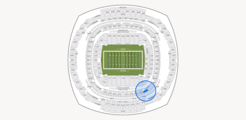 Caesars Superdome Seating Chart